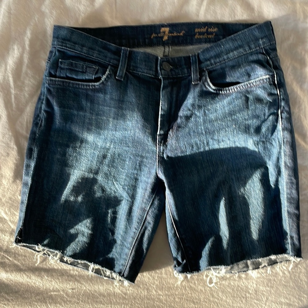 7 For All Mankind Mid Rise Cut Offs